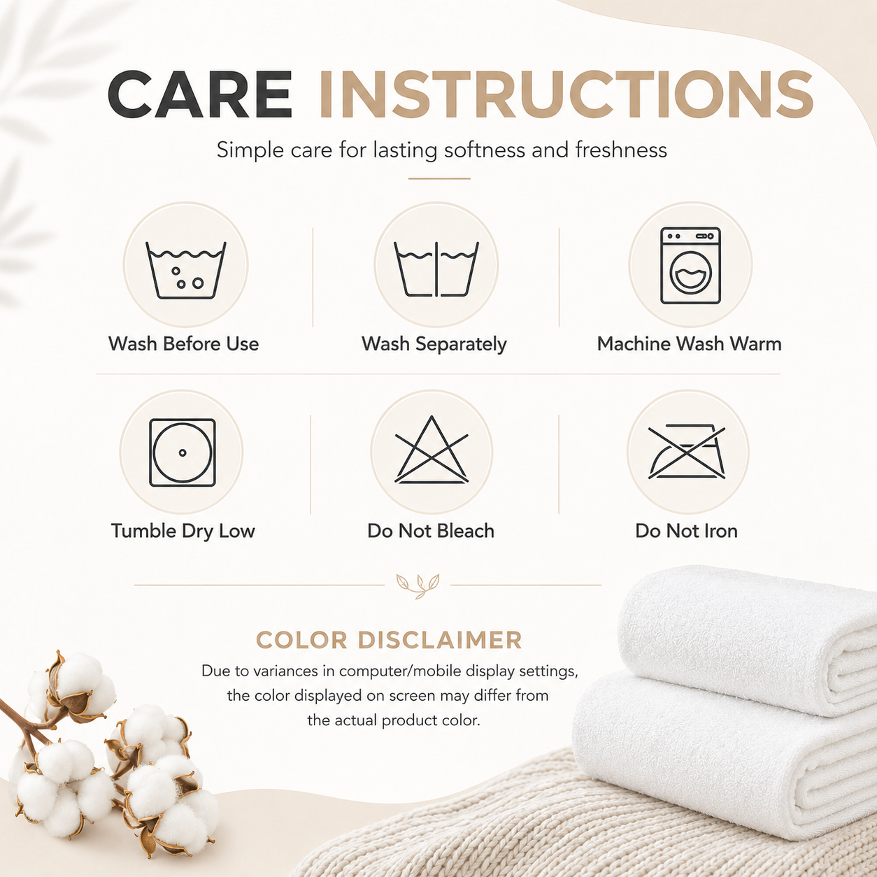 Ameri-Homes Washcloths Pack of 10, 100% Ring Spun Cotton White