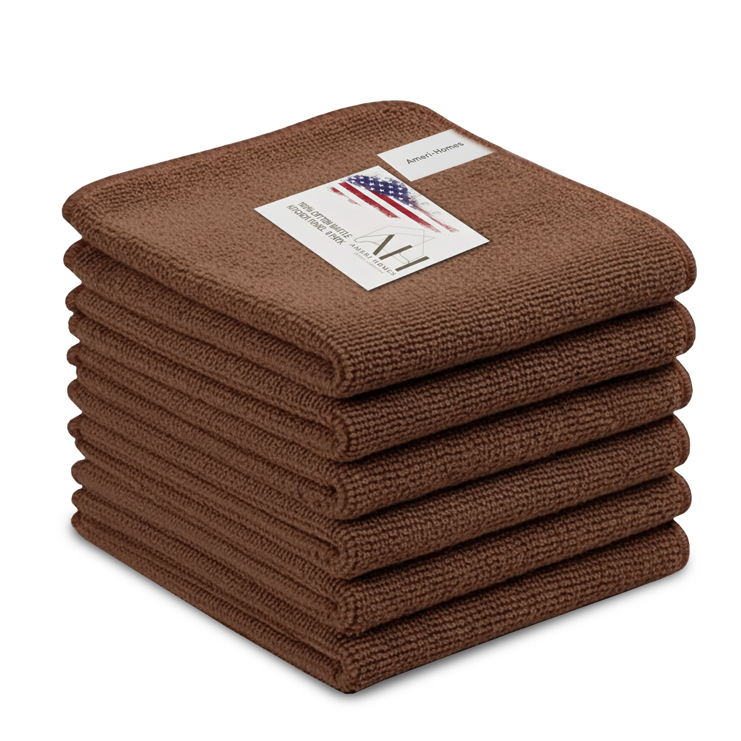 Ameri-Homes Microfiber Cleaning Cloths 12x12 Inch (Compact Size), Pack of 6