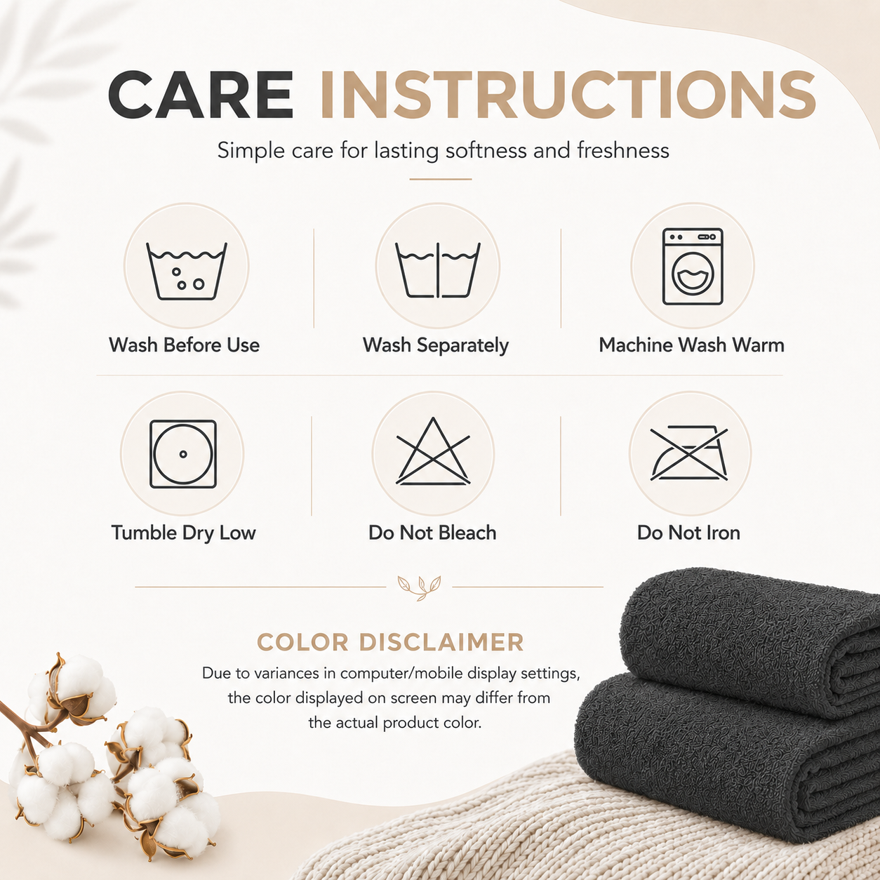 Ameri-Homes Washcloths Pack of 10, 100% Ring Spun Cotton Drak Gray