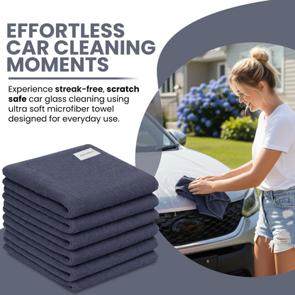Ameri-Homes Microfiber Cleaning Cloths 12x12 Inch (Compact Size), Pack of 6 Gray