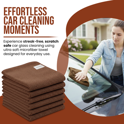 Ameri-Homes Microfiber Cleaning Cloths 12x12 Inch (Compact Size), Pack of 6