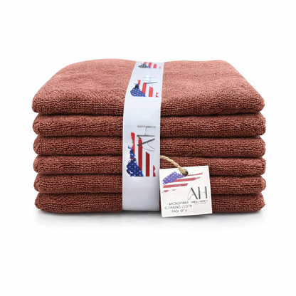 Ameri-Homes Microfiber Cleaning Cloths 12x12 Inch (Compact Size), Pack of 6
