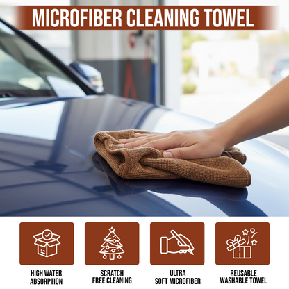Ameri-Homes Microfiber Cleaning Cloths 12x12 Inch (Compact Size), Pack of 6