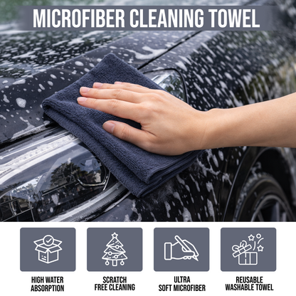 Ameri-Homes Microfiber Cleaning Cloths 12x12 Inch (Compact Size), Pack of 6 Gray
